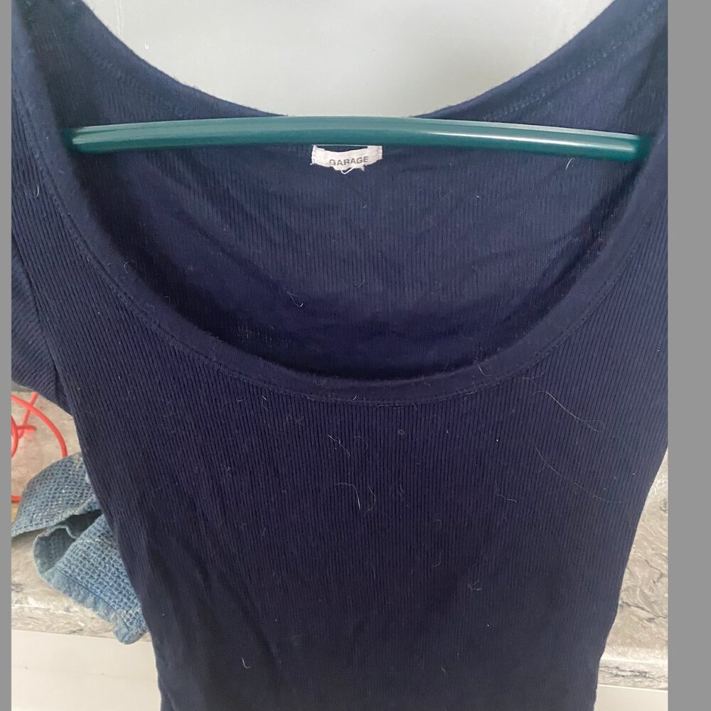 Scoop neck tee- ribbed